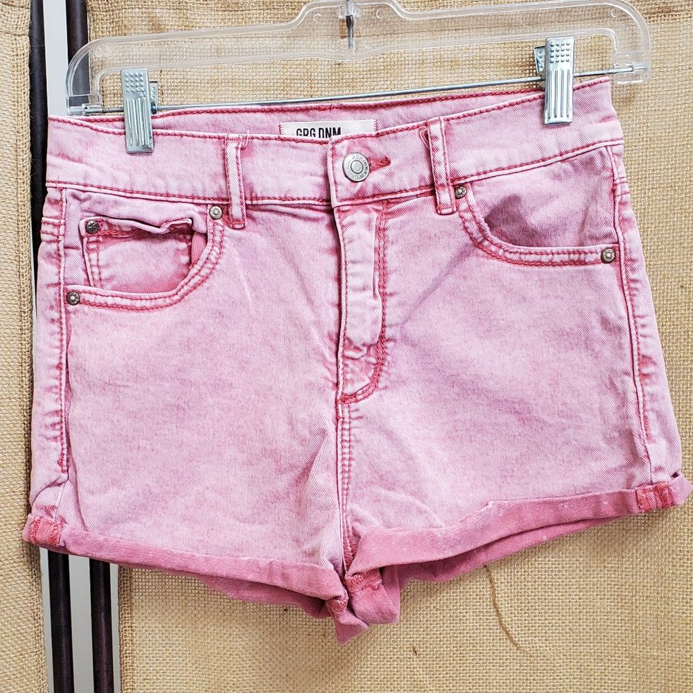 Rosy Wash Jean Shorts, Stretch
